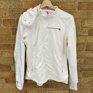 Lululemon Fleece Out Jacket Zipper Vent Yoga Jacket White Size 10